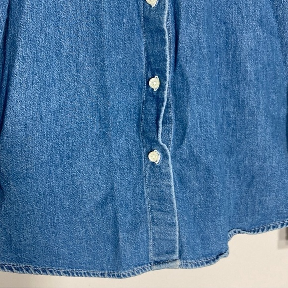 GAP Classic Denim Button Down Long Sleeve Shirt M - Picture 7 of 11